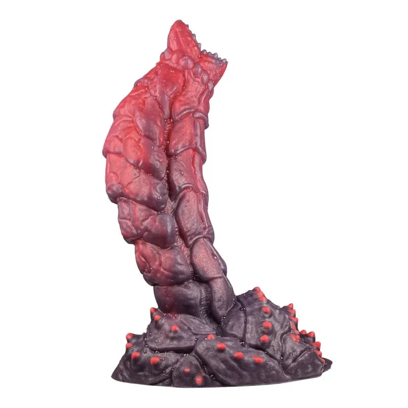 Domlust Drake's Dick Dildo – Dragon Scale Silicone Butt Plug with Suction Cup for Fantasy Fetish Play