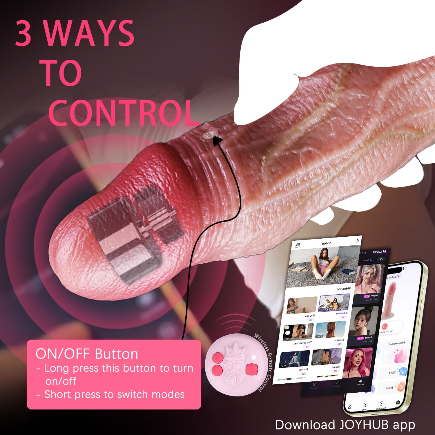 Vibrating Cock Sleeve with 3 Size Plugs — Thicker, Longer, Stronger for Couples Who Want More
