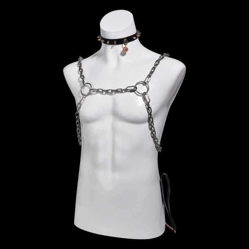 Metal Nipple Clamps Play Bondage Set – Adjustable Strap-on Compatible for Intense BDSM  Toys