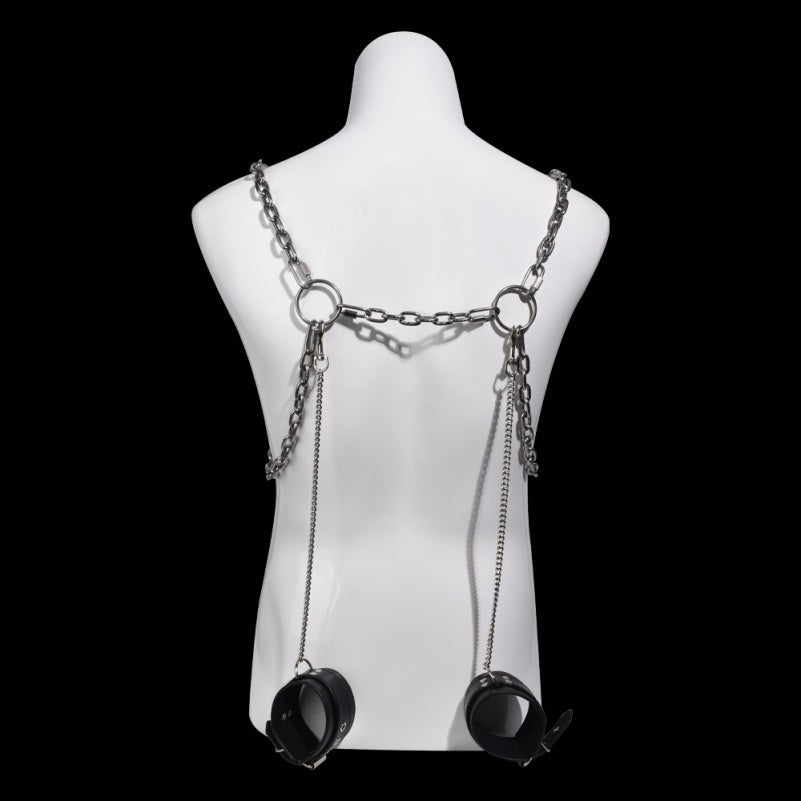 Metal Nipple Clamps Play Bondage Set – Adjustable Strap-on Compatible for Intense BDSM  Toys