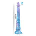 Glow-in-the-Dark Octopus Tentacle Dildo | Gradient Blue & Purple Anal Plug