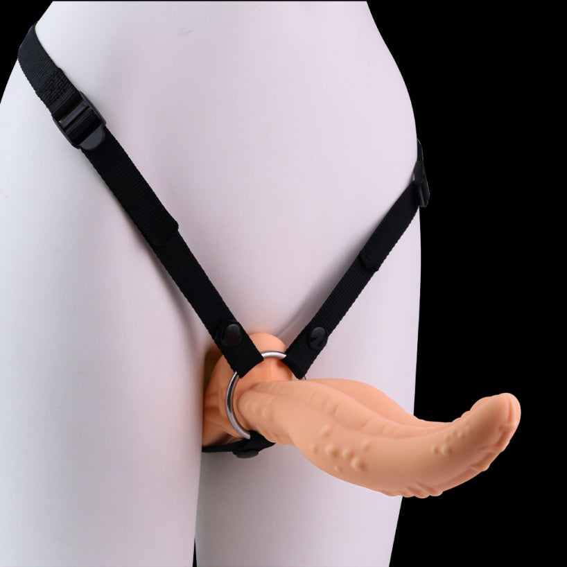 Alien Tongue Double-Head Dildo – C-Spot, G-Spot & P-Spot | Premium Platinum Silicone | Strap-On Ready