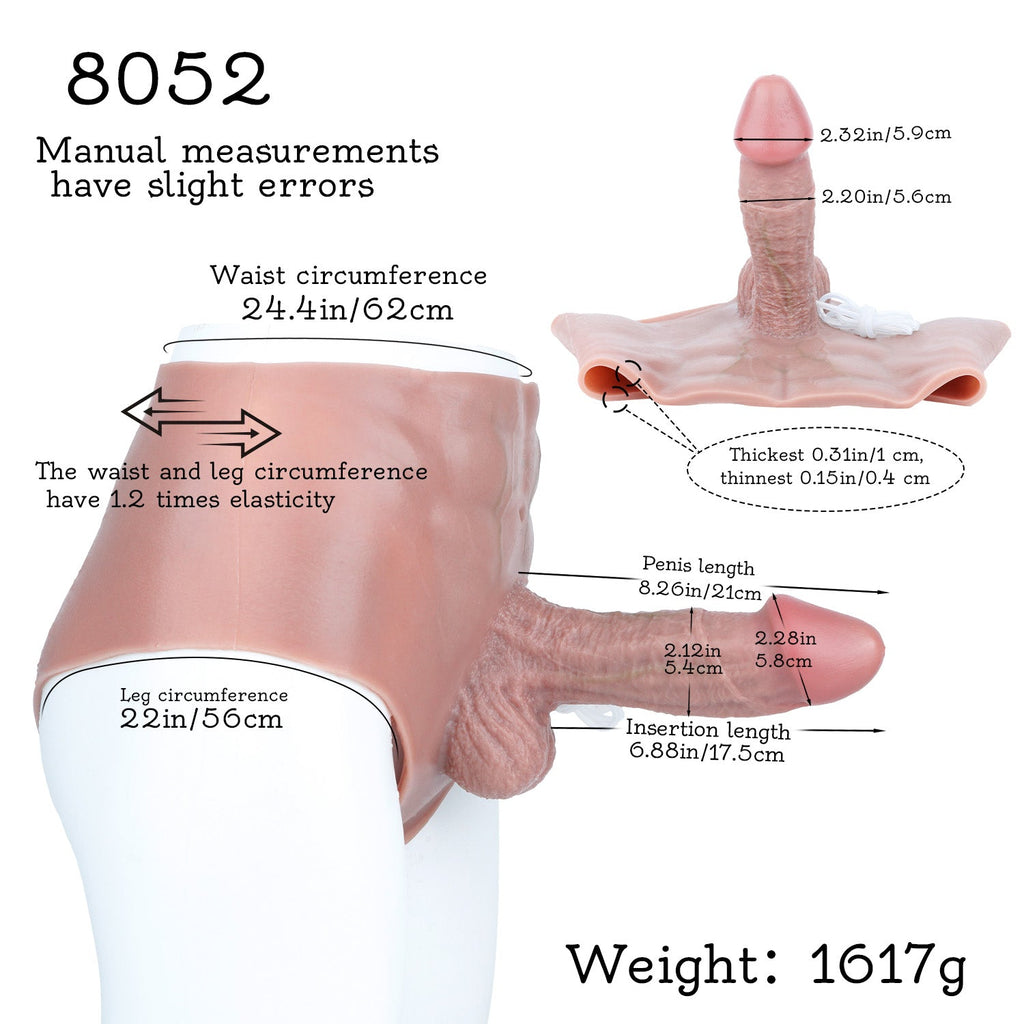 Squirting Silicone Penis Sleeve Panty for ED — Wearable Cock Sleeve That Works Even When Soft