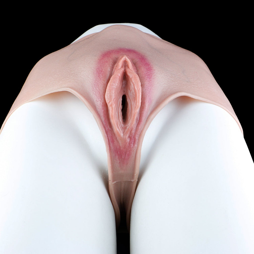 Realistic Wearable Fake Vagina — Platinum Silicone Pussy Panties for Crossdressers