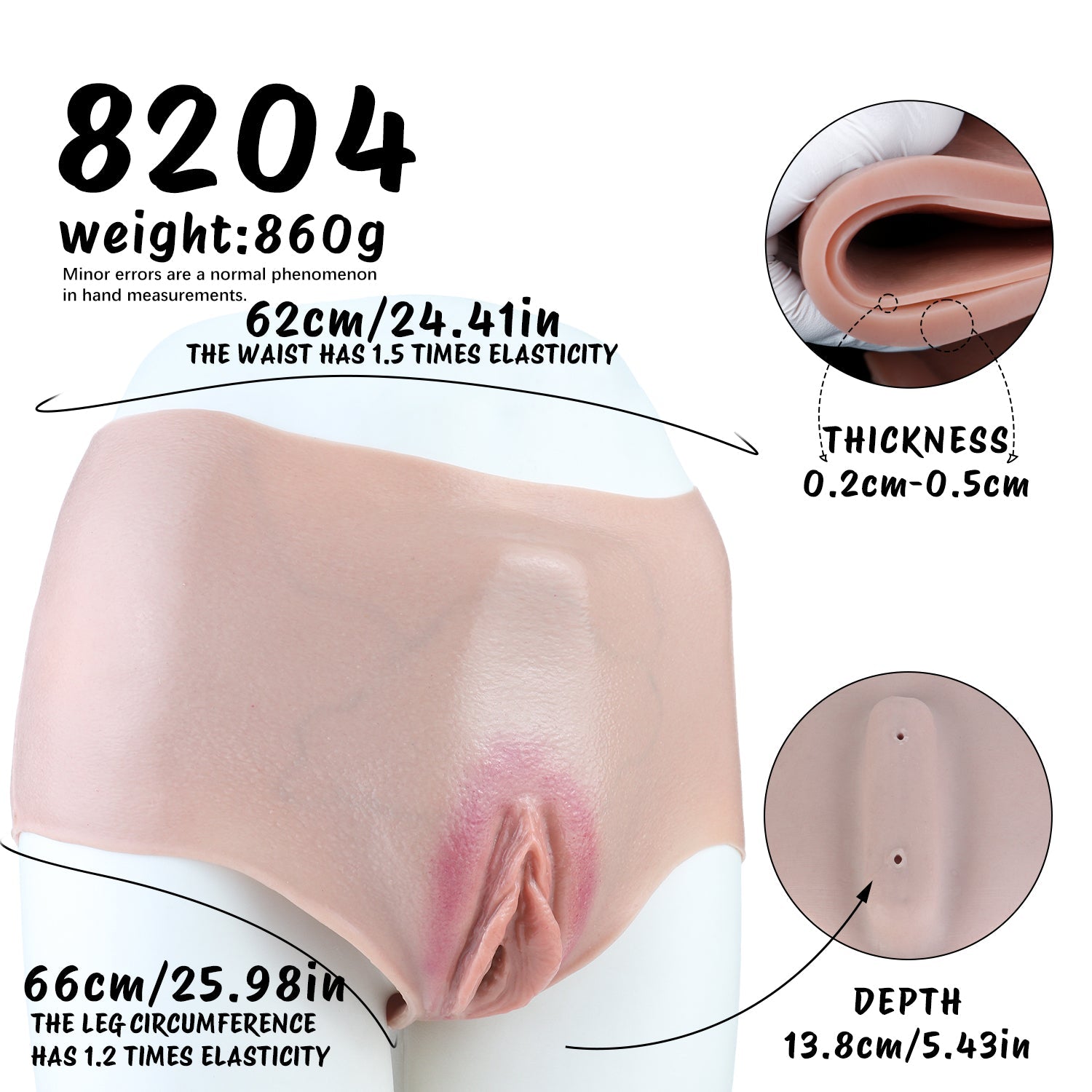 Realistic Wearable Fake Vagina — Platinum Silicone Pussy Panties for Crossdressers