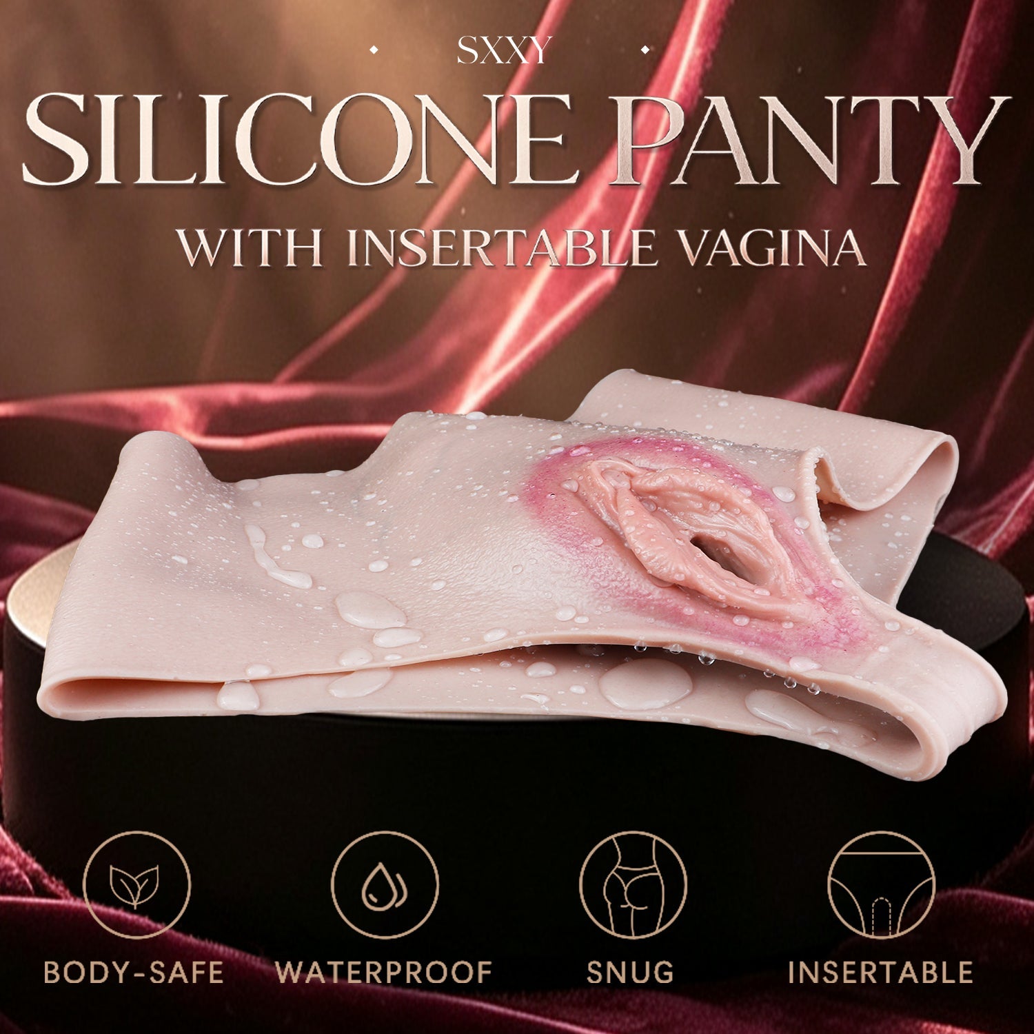 Realistic Wearable Fake Vagina — Platinum Silicone Pussy Panties for Crossdressers