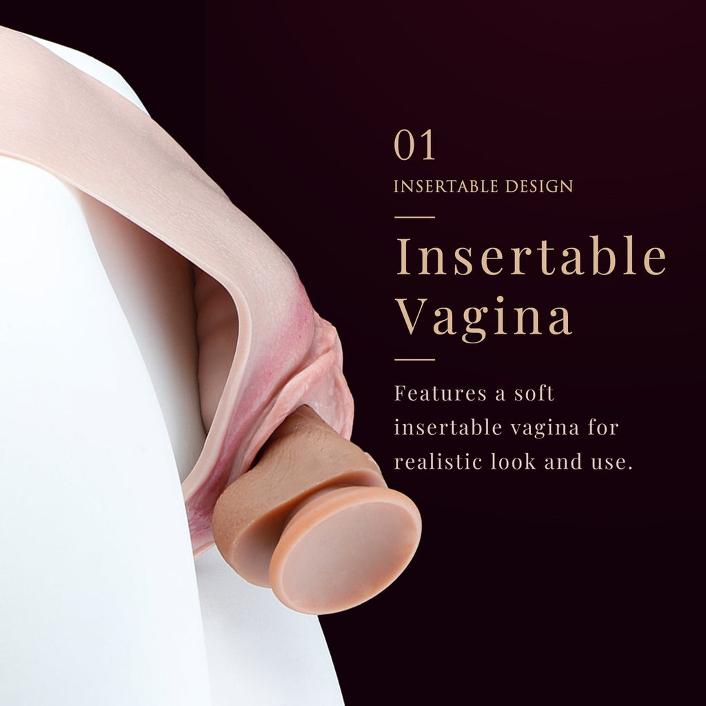 Realistic Wearable Fake Vagina — Platinum Silicone Pussy Panties for Crossdressers