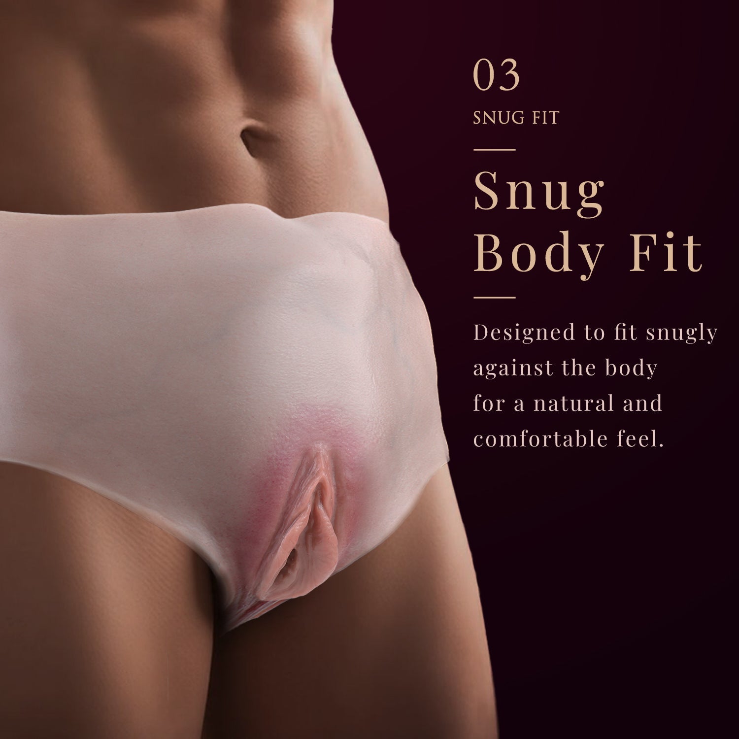 Realistic Wearable Fake Vagina — Platinum Silicone Pussy Panties for Crossdressers