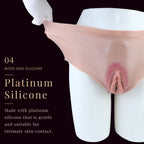 Realistic Wearable Fake Vagina — Platinum Silicone Pussy Panties for Crossdressers