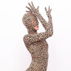Sexy Leopard Print Full Body Catsuit with Hood Stretch Spandex Zentai Bodysuit - Tarisss Sex Toy Store