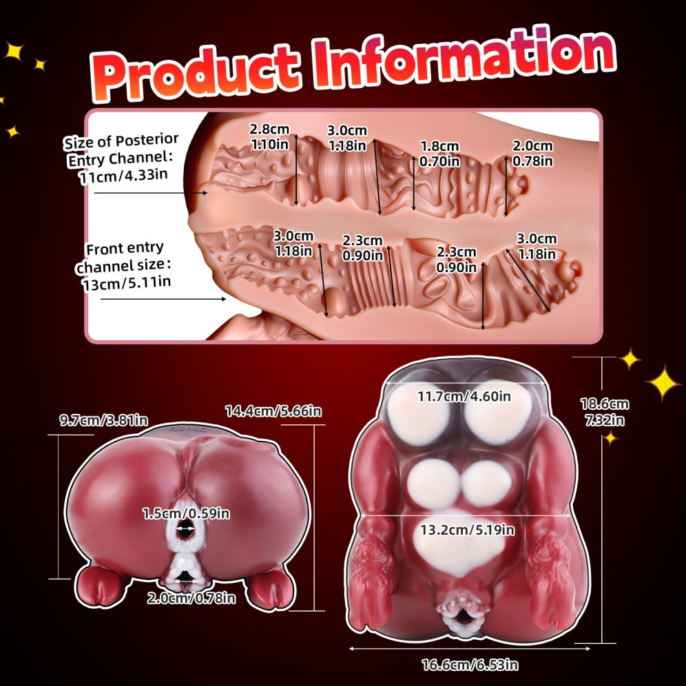 Emberstride Ilphis Horse Torso Pocket Pussy – Dual-Channel Anime Fantasy Mini Sex Doll