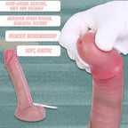 Realistic Squirting Dildo – Dual Density Platinum Silicone Strapon with Suction Cup