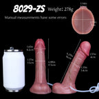 Realistic Squirting Dildo – Dual Density Platinum Silicone Strapon with Suction Cup