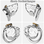Solar Serpent Stainless Steel Chastity Cage – Coiled Snake Design
