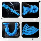 Silicone Anal Beads Plug with Suction Cup Long Flexible Butt Plug Beaded Dildo Trainer - Tarisss Sex Toy Store