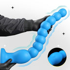 Silicone Anal Beads Plug with Suction Cup Long Flexible Butt Plug Beaded Dildo Trainer - Tarisss Sex Toy Store