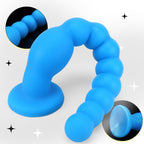 Silicone Anal Beads Plug with Suction Cup Long Flexible Butt Plug Beaded Dildo Trainer - Tarisss Sex Toy Store
