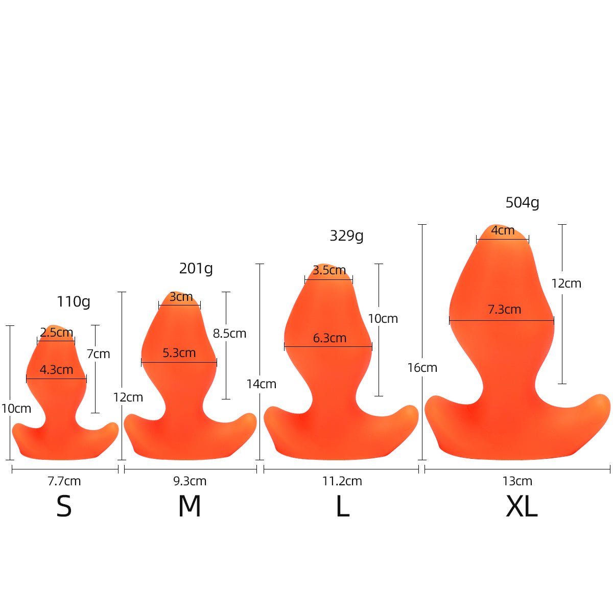 Silicone Anal Plug Trainer Set with Flared Base - Tarisss Sex Toy Store