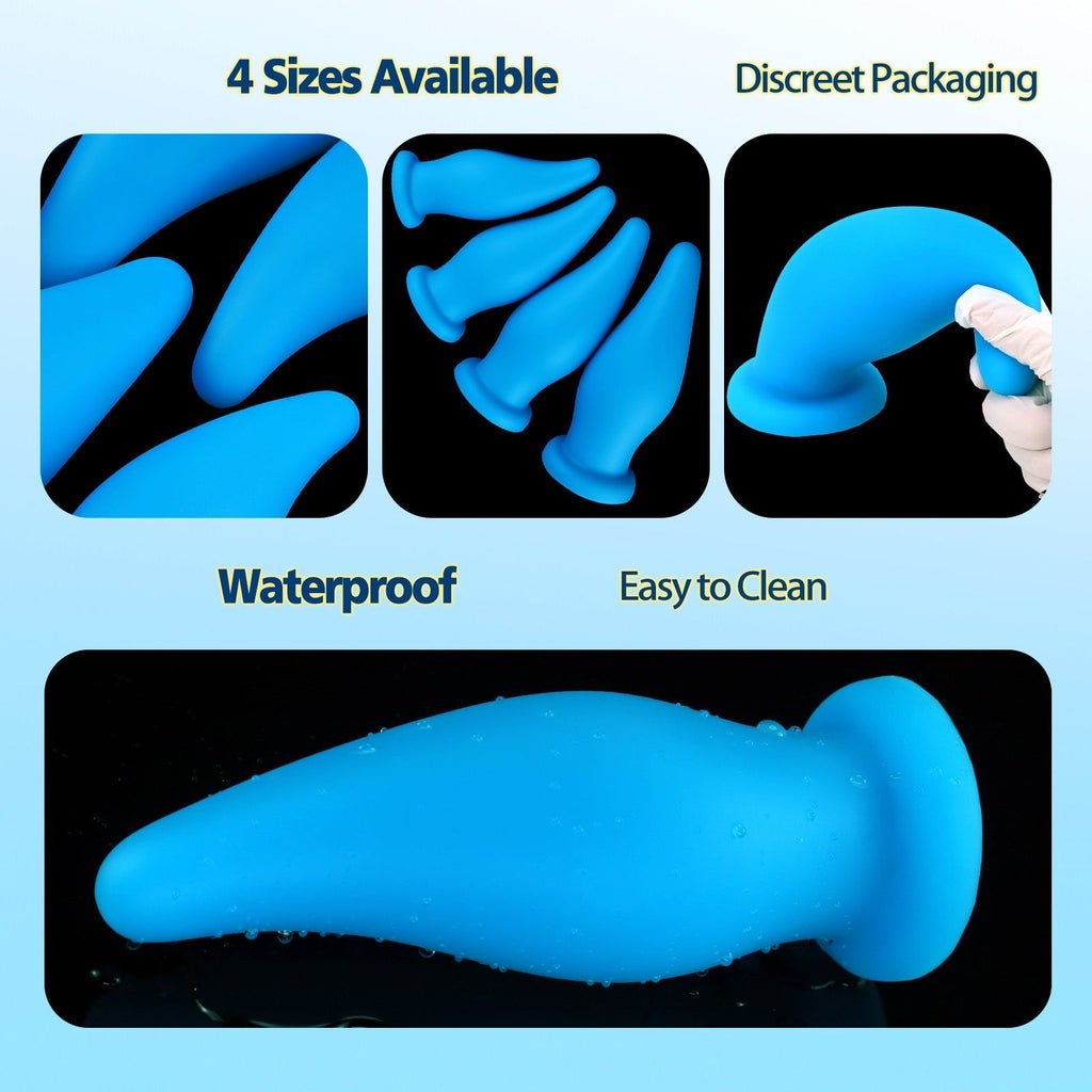 Silicone Anal Plug Training Kit with 9 Sizes Progressive Butt Plug Dilator - Tarisss Sex Toy Store