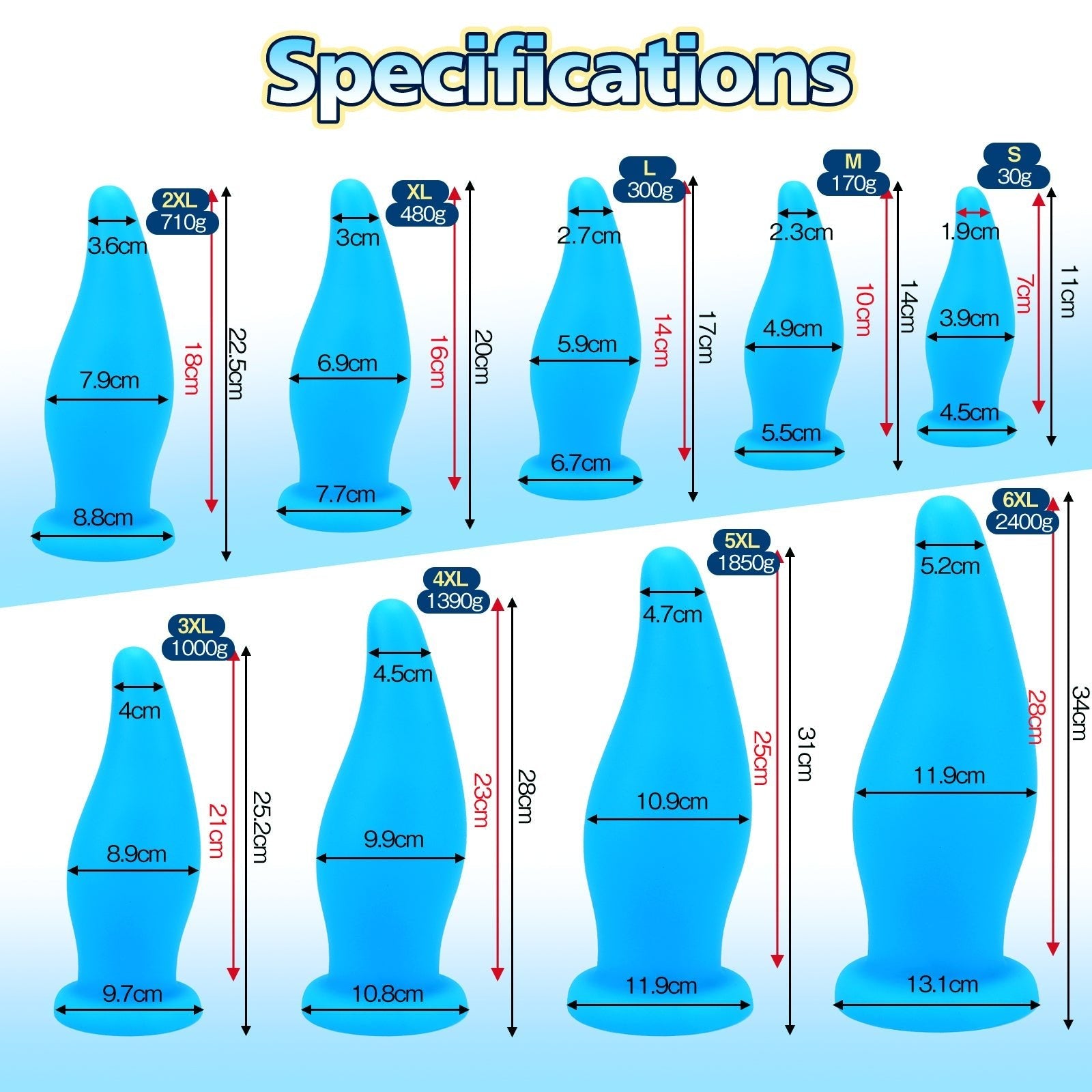 Silicone Anal Plug Training Kit with 9 Sizes Progressive Butt Plug Dilator - Tarisss Sex Toy Store
