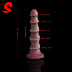 Silicone Anal Plugs with Spiral Ribbing - Tarisss Sex Toy Store