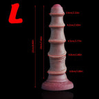 Silicone Anal Plugs with Spiral Ribbing - Tarisss Sex Toy Store