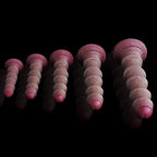 Silicone Anal Plugs with Spiral Ribbing - Tarisss Sex Toy Store
