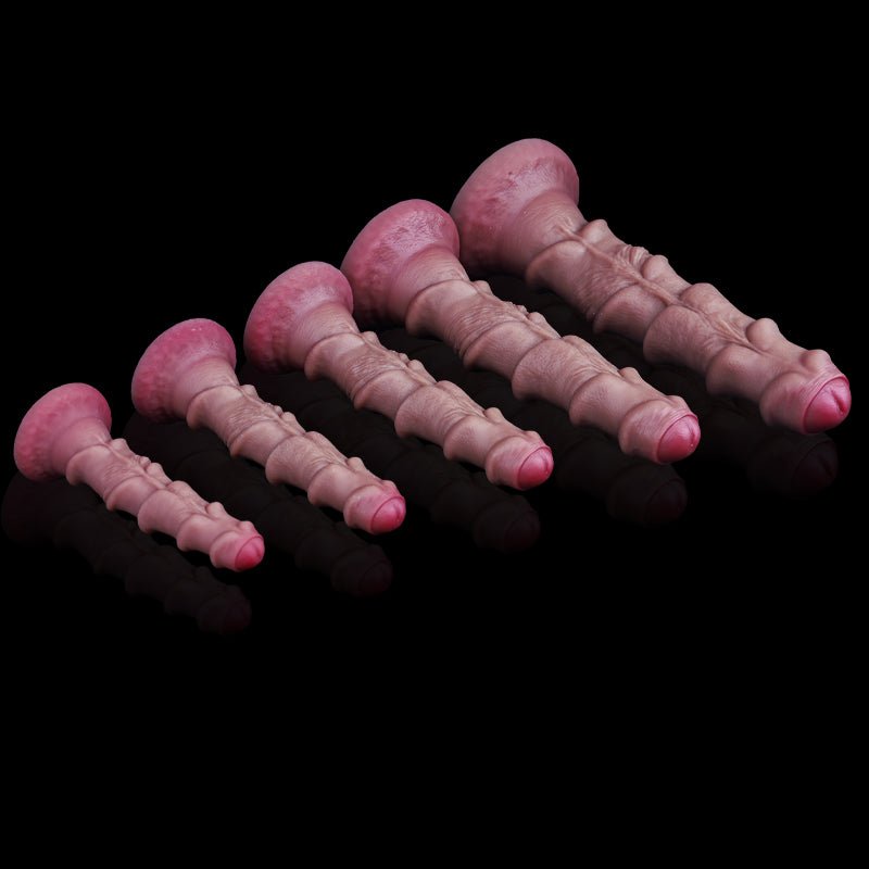 Silicone Anal Plugs with Spiral Ribbing - Tarisss Sex Toy Store
