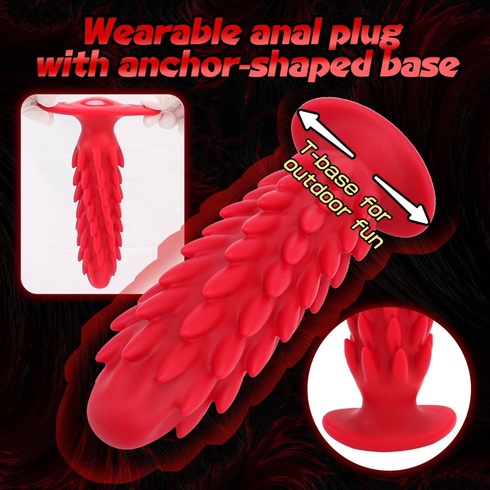 Silicone Butt Plug Dildo with Spike - Tarisss Sex Toy Store