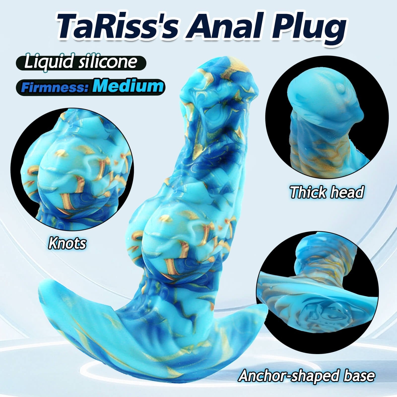 Silicone Fantasy Butt Plug with Anchor Base - Tarisss Sex Toy Store