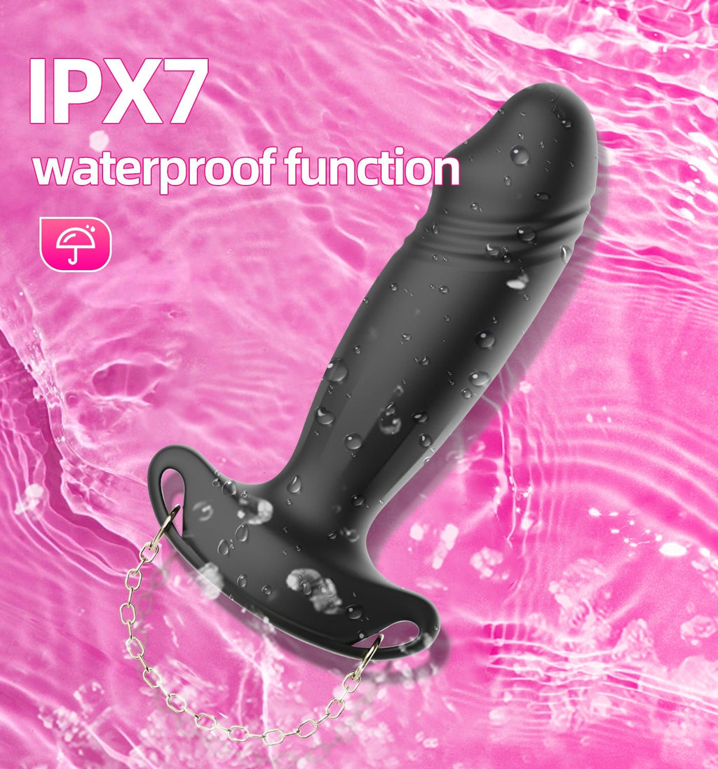 Silicone Insertable Plug with Safety Base & Pull Chain - Tarisss Sex Toy Store