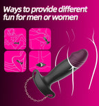 Silicone Insertable Plug with Safety Base & Pull Chain - Tarisss Sex Toy Store