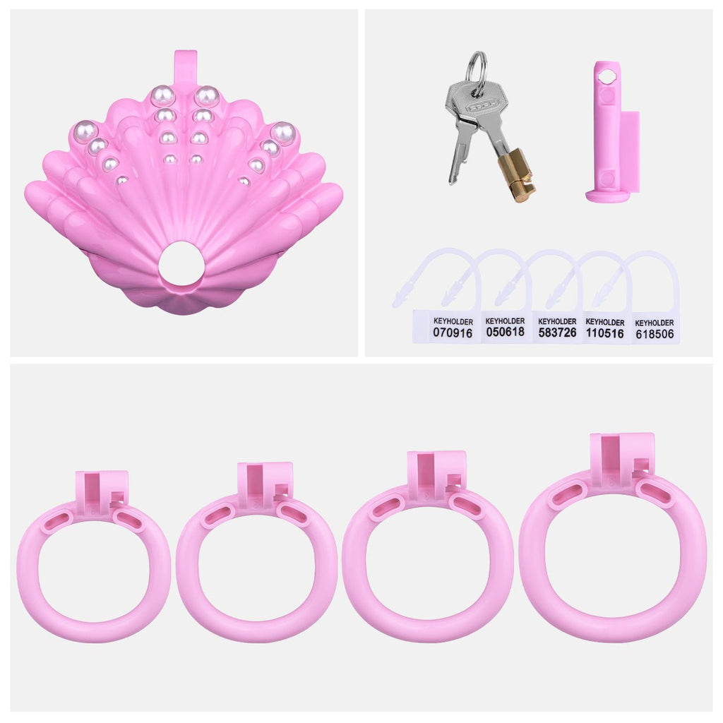 Silicone Male Chastity Cage Set with Lock, Rings & Accessories - Tarisss Sex Toy Store
