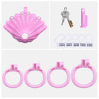 Silicone Male Chastity Cage Set with Lock, Rings & Accessories - Tarisss Sex Toy Store