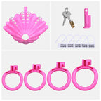 Silicone Male Chastity Cage Set with Lock, Rings & Accessories - Tarisss Sex Toy Store