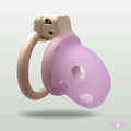 Silicone Male Chastity Cage with Adjustable Rings & Lock Set - Tarisss Sex Toy Store
