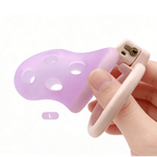Silicone Male Chastity Cage with Adjustable Rings & Lock Set - Tarisss Sex Toy Store