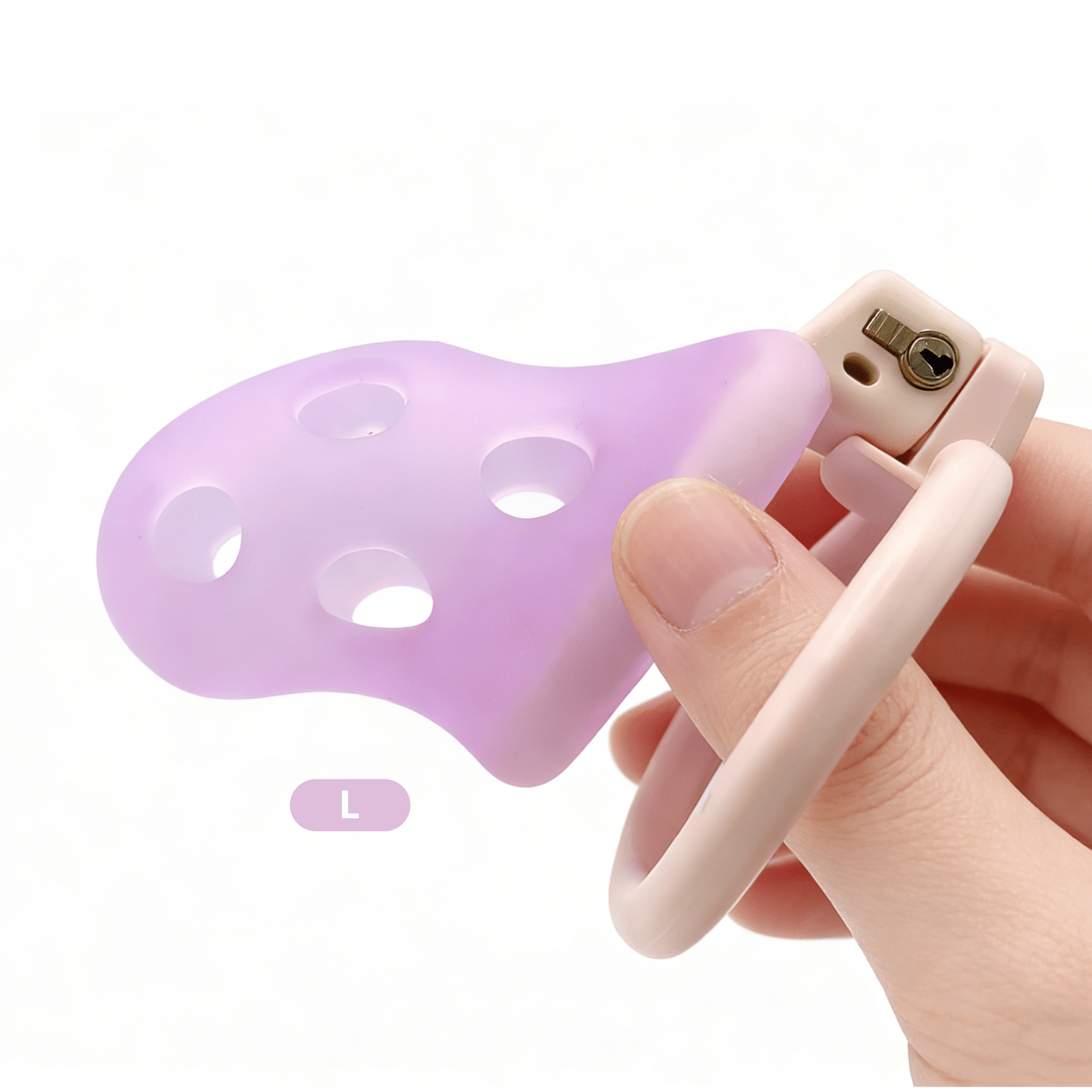 Silicone Male Chastity Cage with Adjustable Rings & Lock Set - Tarisss Sex Toy Store