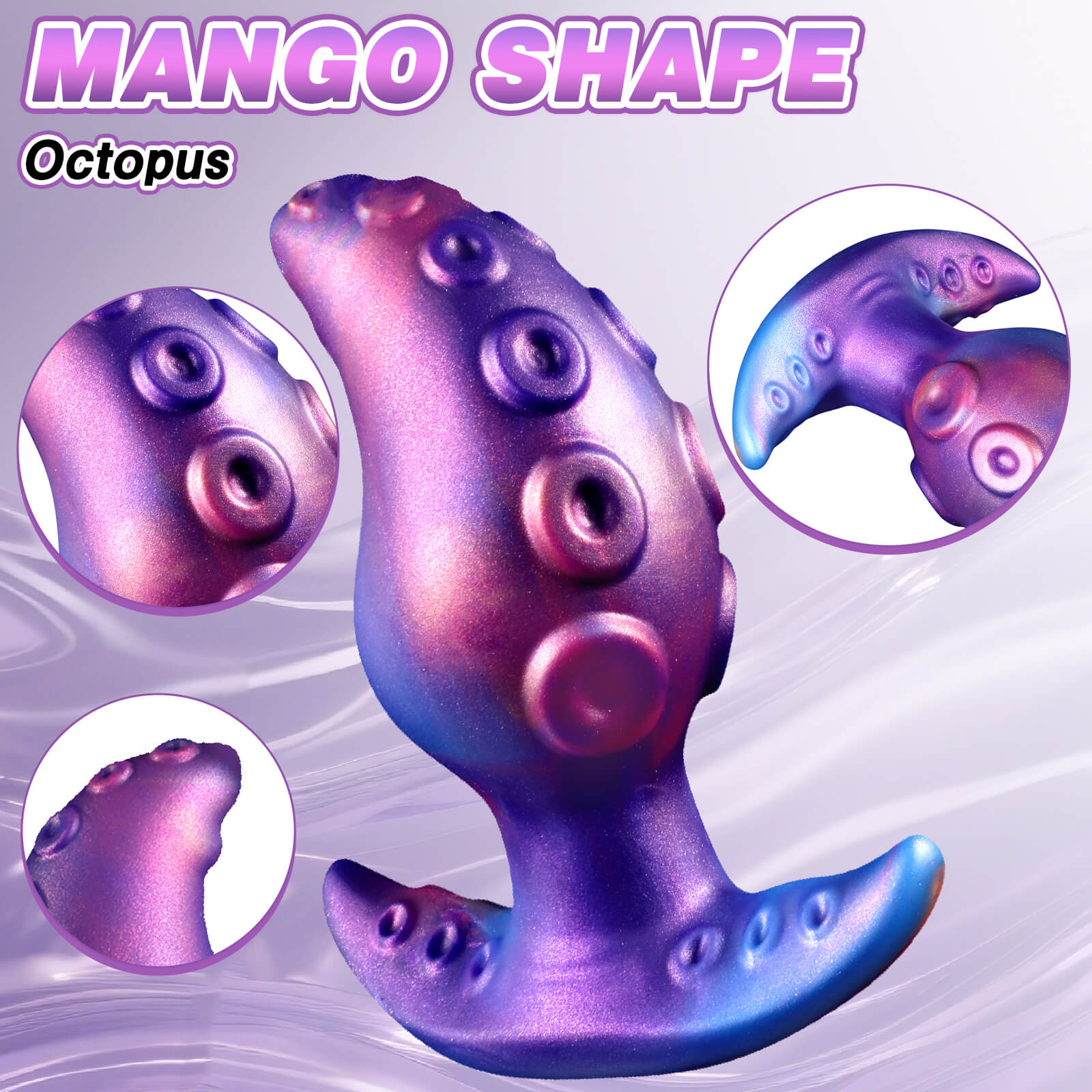 Silicone Octopus Butt Plug with Anchor Base - Tarisss Sex Toy Store