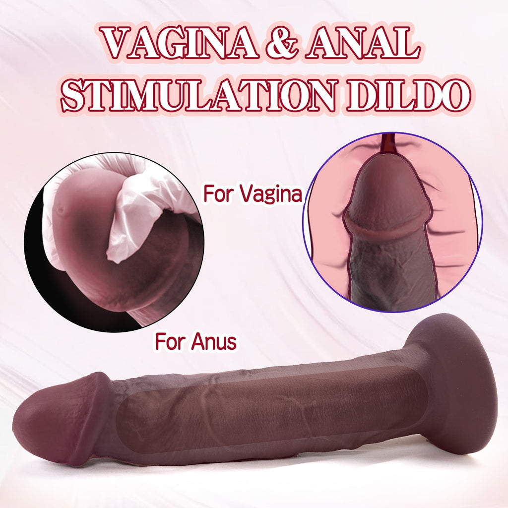 Silicone Realistic Dildo with Suction Cup Base - Tarisss Sex Toy Store