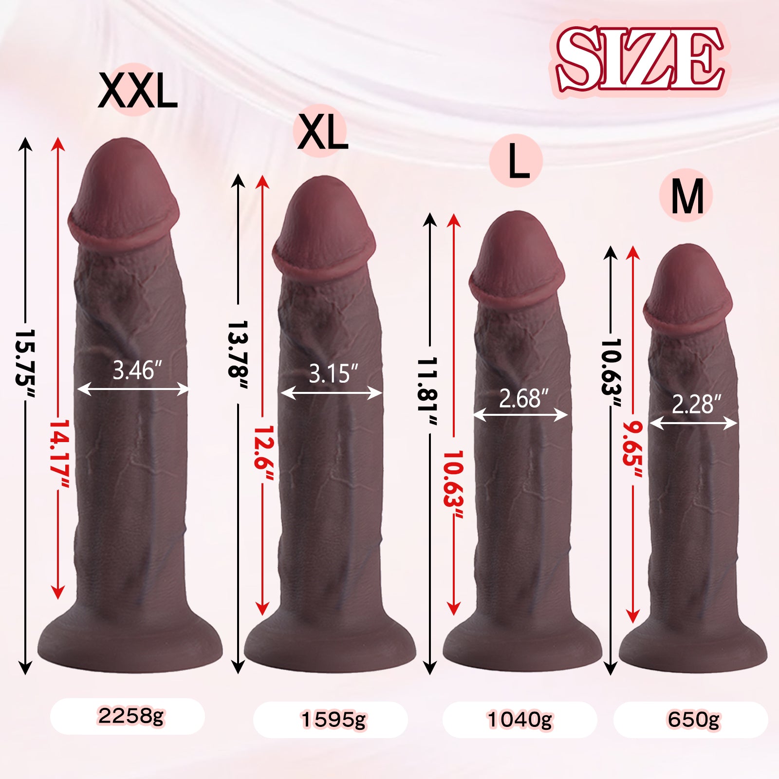 Silicone Realistic Dildo with Suction Cup Base - Tarisss Sex Toy Store