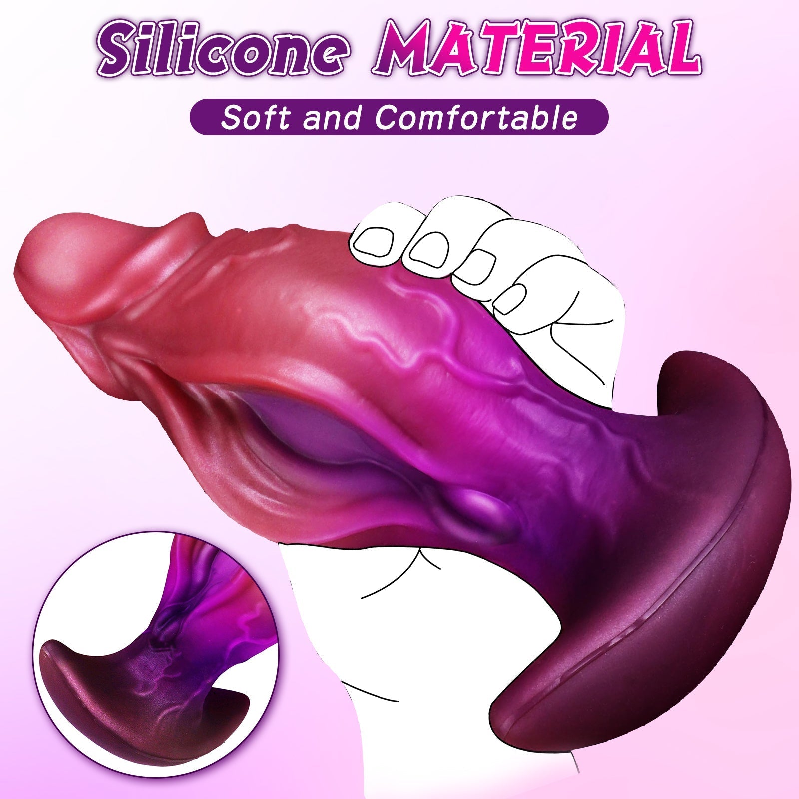Silicone Sex Toys with Anchor Base - Tarisss Sex Toy Store