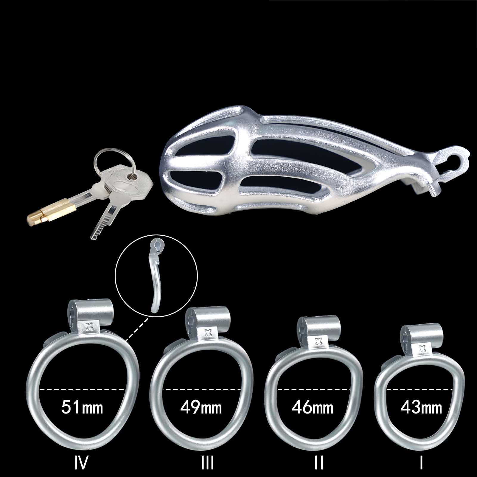 Silver Resin Cobra Male Chastity Cage - Tarisss Sex Toy Store