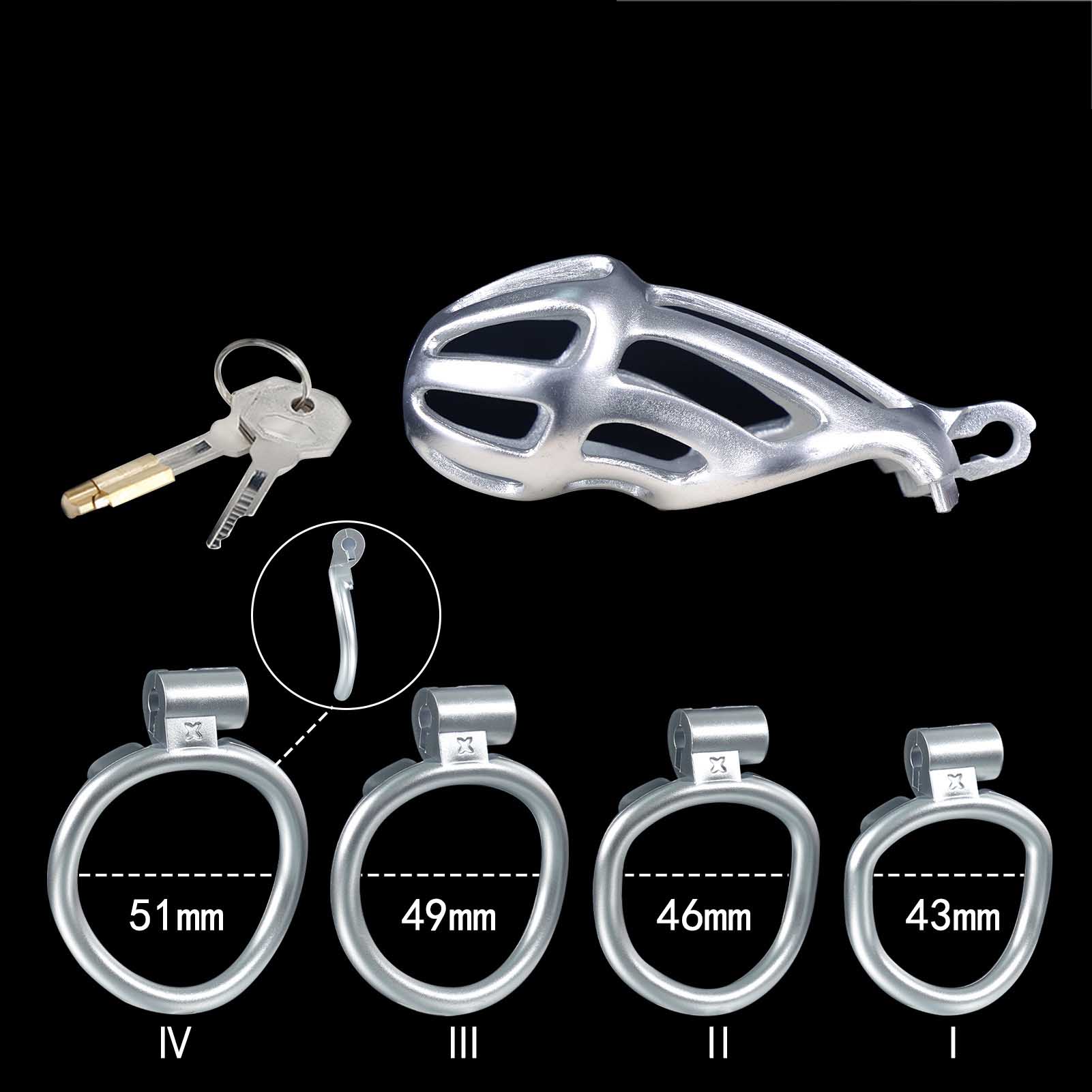 Silver Resin Cobra Male Chastity Cage - Tarisss Sex Toy Store