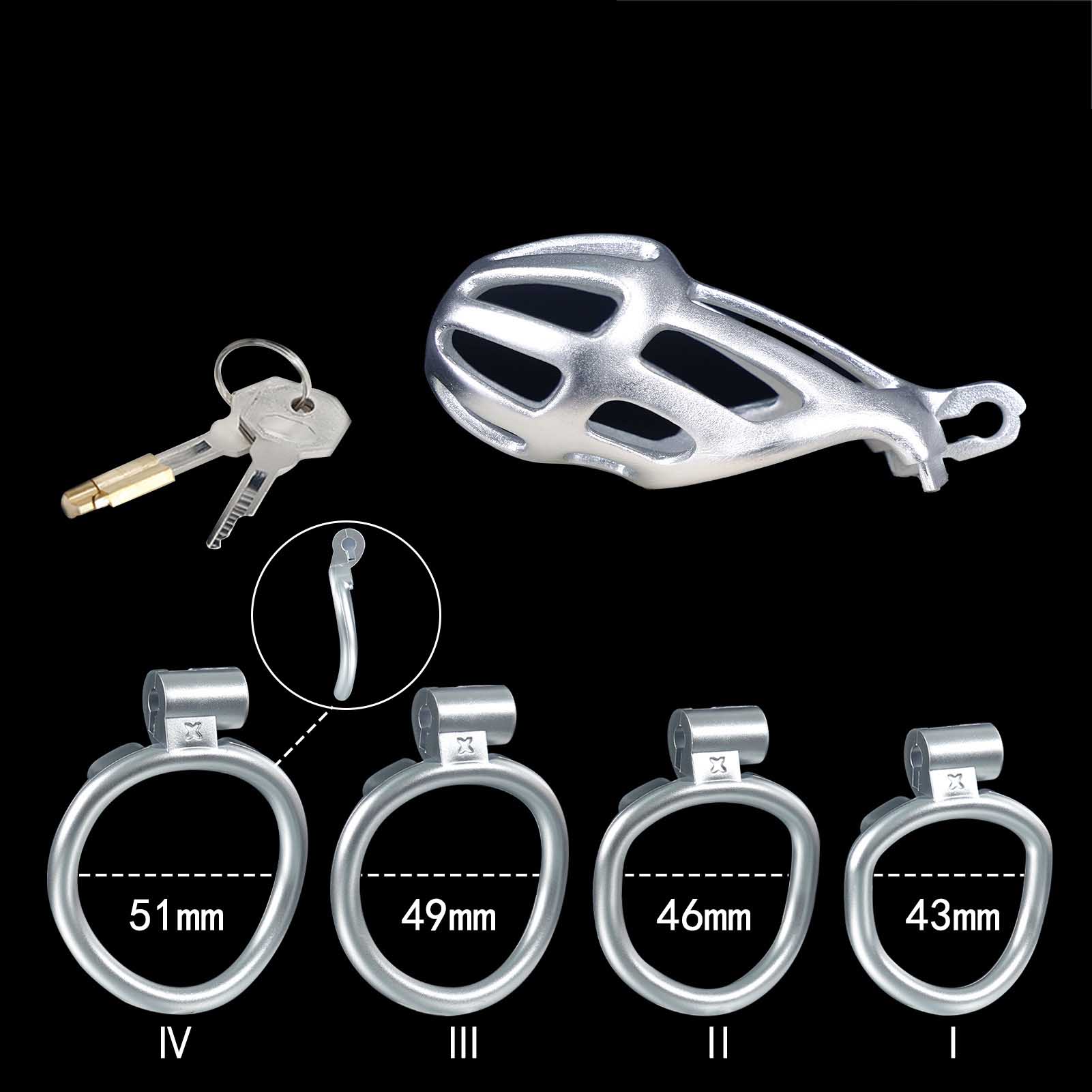 Silver Resin Cobra Male Chastity Cage - Tarisss Sex Toy Store