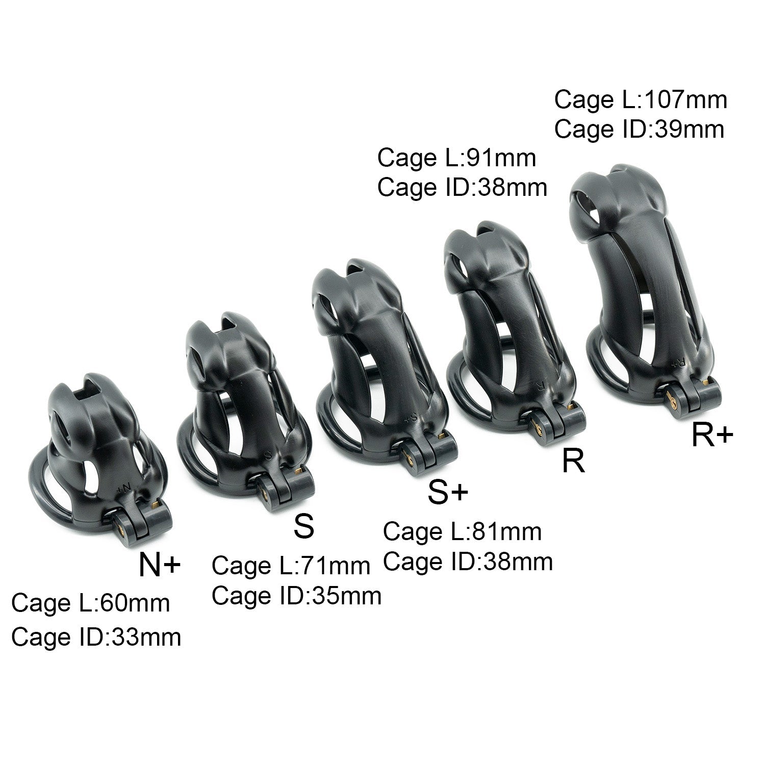 Viper 3D-Printed Chastity Cage (Snake Head) - 5 Sizes - FREE Silent Plastic Security Keys