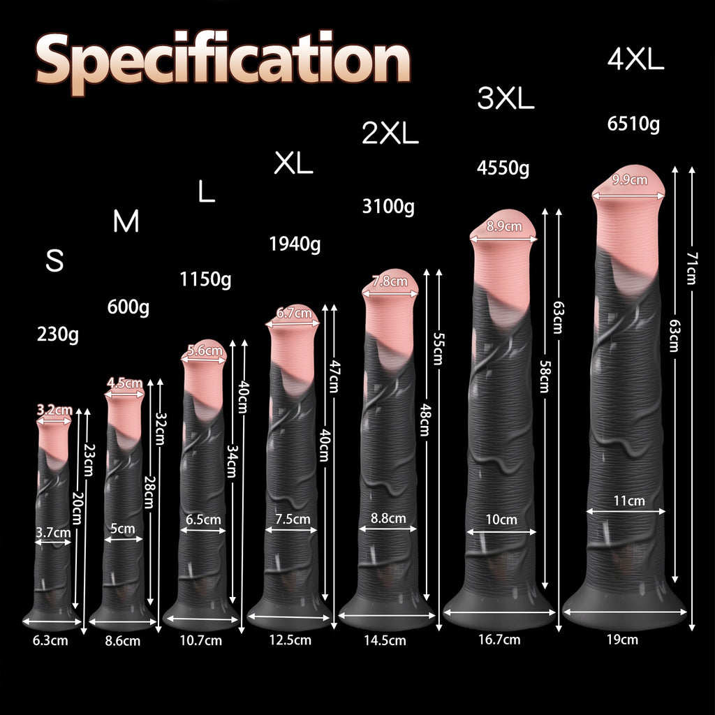 Realistic Mongolian Horse Silicone Dildo with Flared Base