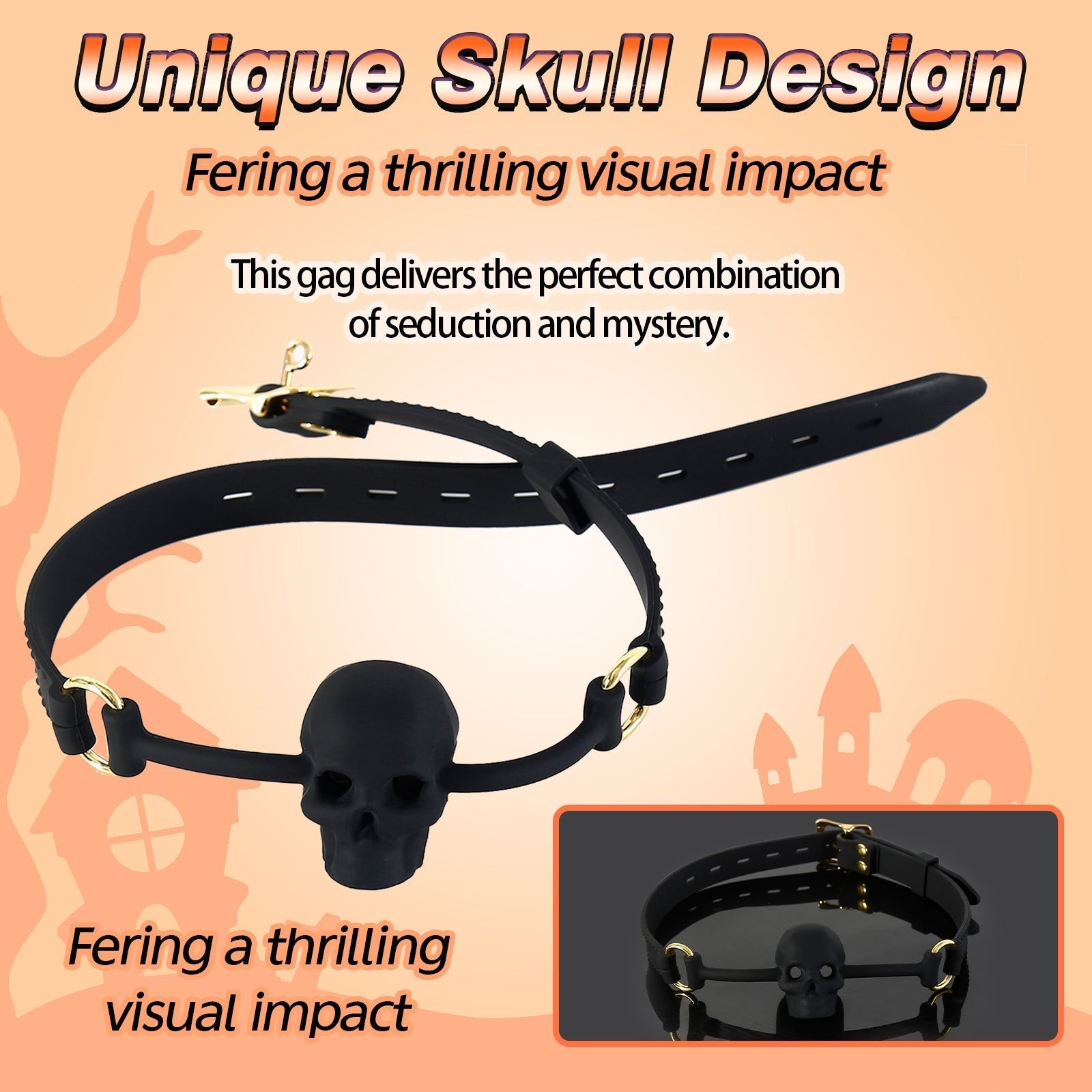 Skeletal Desire – Black Skull Gag - Tarisss Sex Toy Store