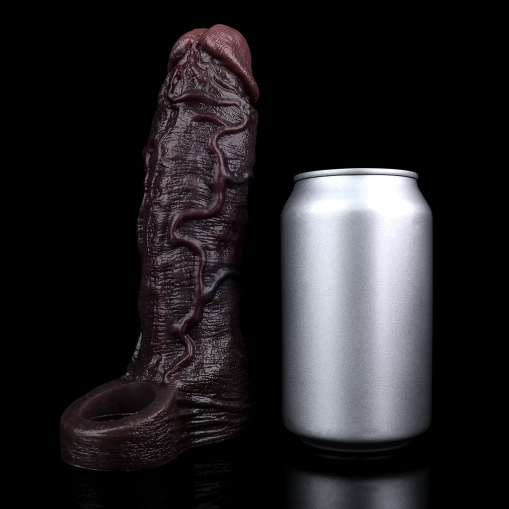 Dark Titan Vibrating Penis Extender Sleeve | BBC Size Cock Sleeve with Remote | Domlust