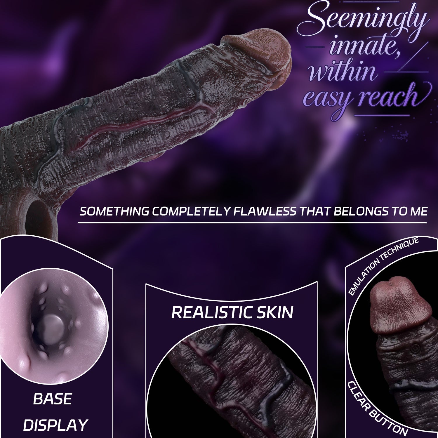 Dark Titan Vibrating Penis Extender Sleeve | BBC Size Cock Sleeve with Remote | Domlust